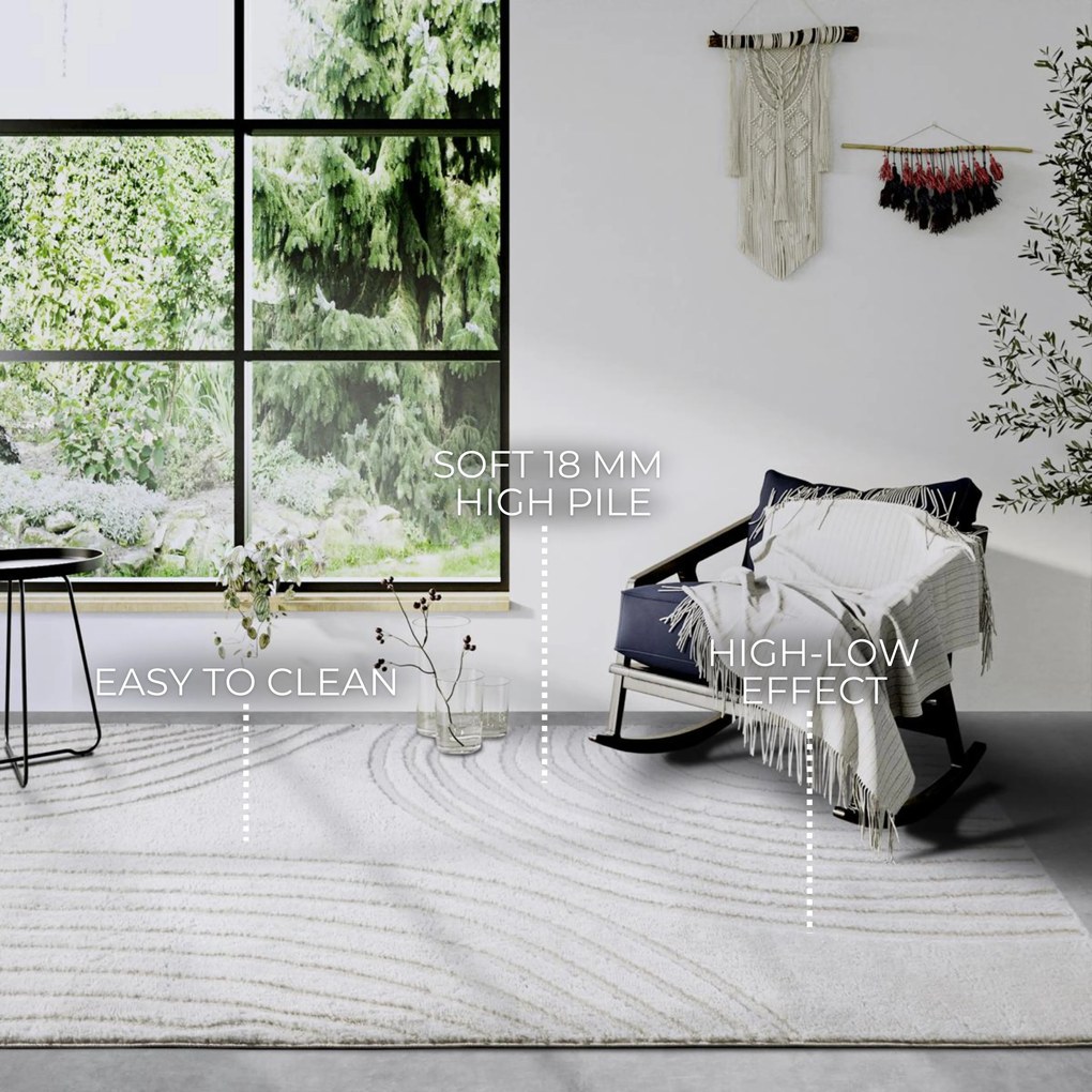 Kusový koberec Gallery 106086 Cream z kolekcie Elle, 80x120, biela, obývacia izba, ELLE Decoration