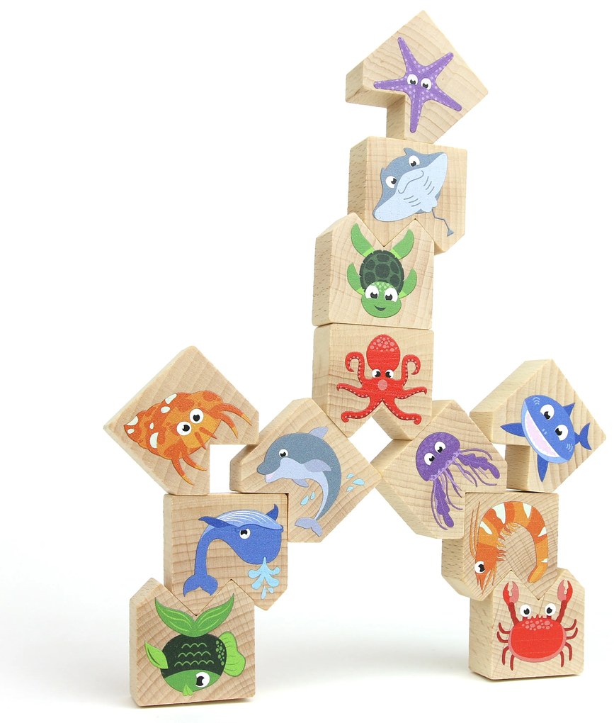 Milaniwood - Drevená balančná hra - morské zvieratká