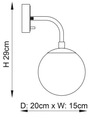 Endon 106664 - Nástenné svietidlo ONTARIO 1xE14/7W/230V čierna/dymová