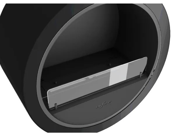 InFire - Nástenný BIO krb pr. 70 cm 3kW čierna