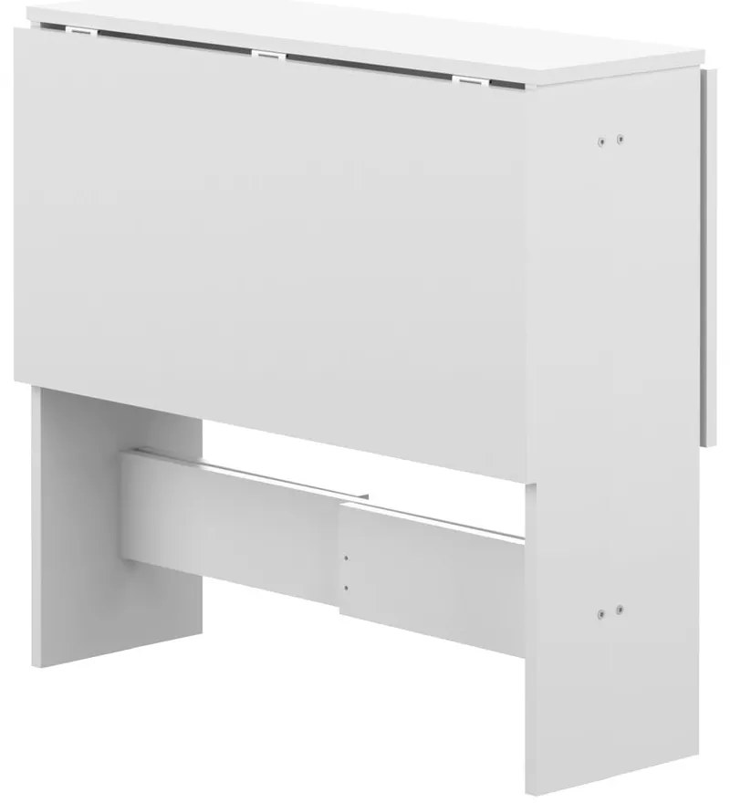 Rozkladací jedálenský stôl s bielou doskou 76x28 cm Papillon – TemaHome
