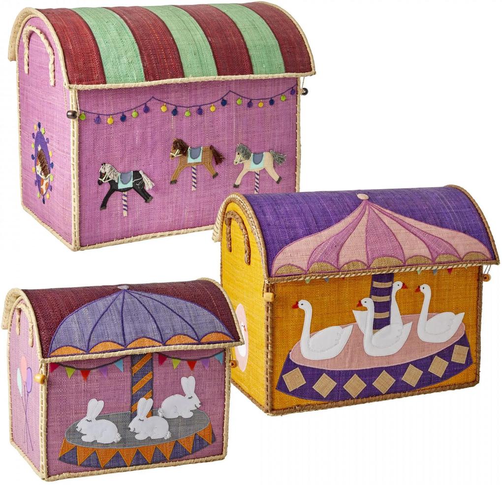 rice Úložný box na hračky Carousel Veľkosť S (králici)