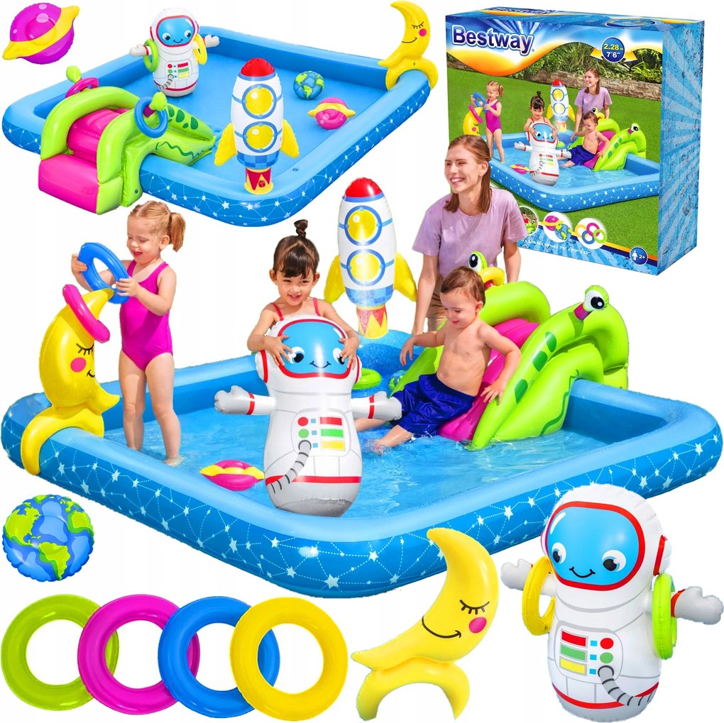 Vodné Detské Ihrisko Nafukovací Bazén Fontána Šmýkačka Hračky