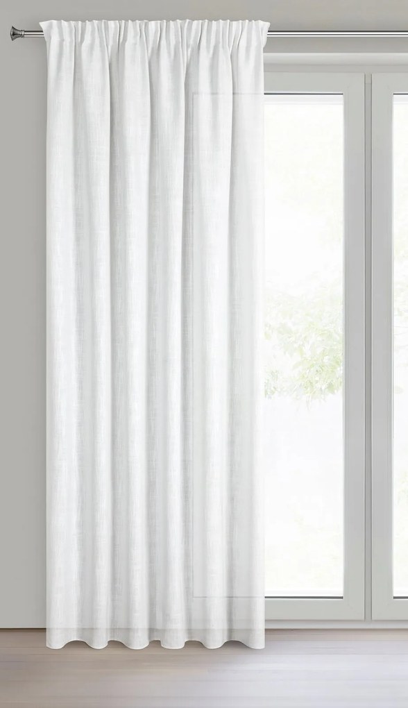 ZÁVES NA PÁSKE ROSI1 140X270 CM BIELA