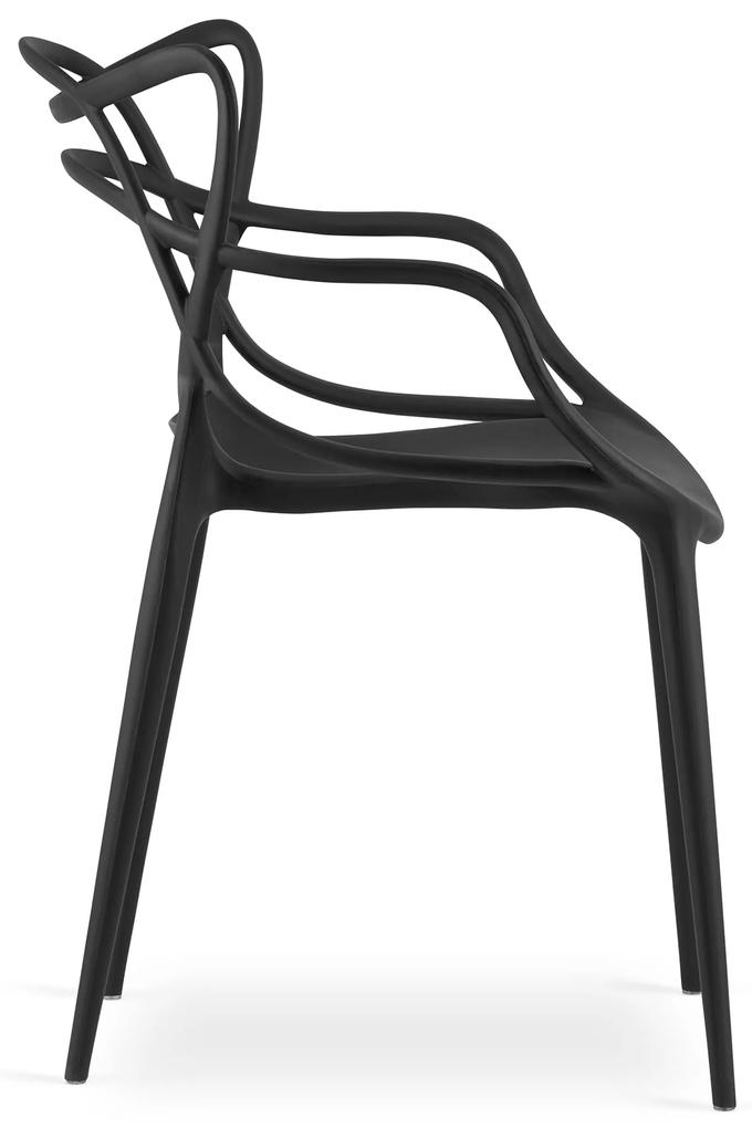Čierna plastová stolička KATO