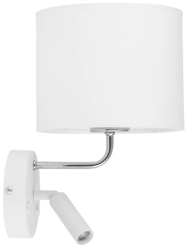 LED Flexibilné svietidlo RICHI 1xE27/15W/230V + LED/3W/230V biela