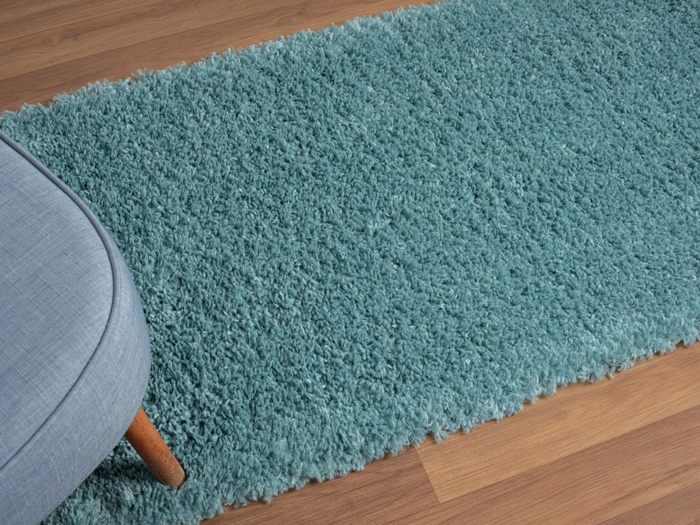 Behúň My Shaggy hellblau, 80x300, modrá, chodba / predsieň, My Flair