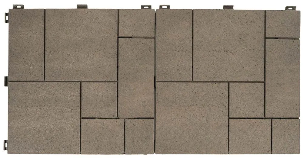 Multy Home Gumová dlaždica STONE MOSAIC 30 x 30 cm, hnedý dub
