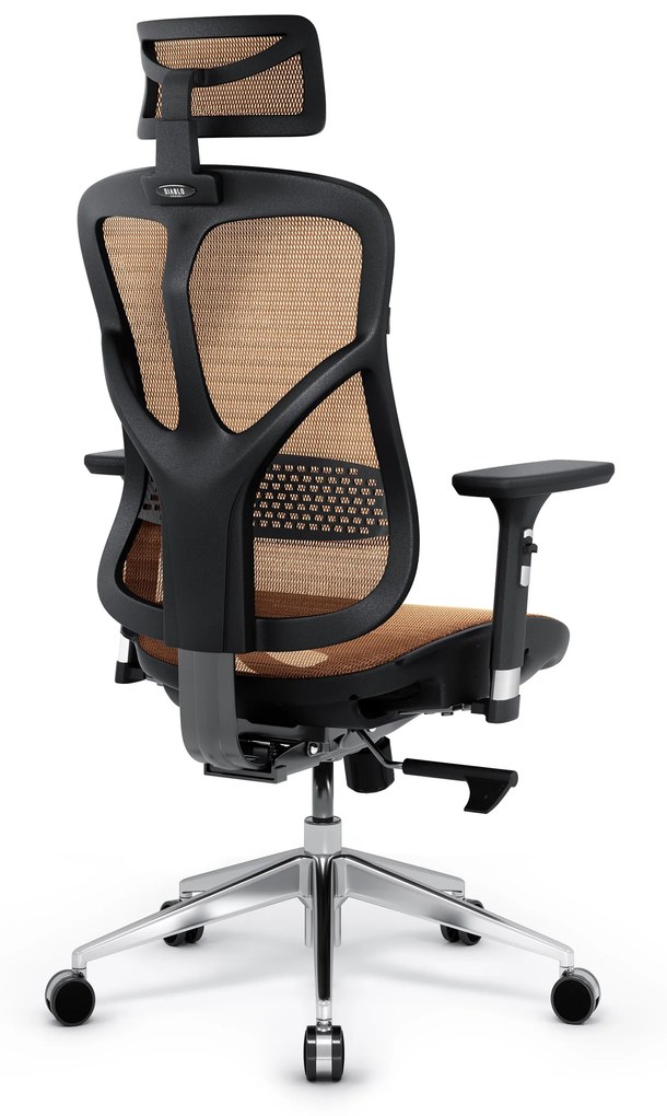 Ergonomické kreslo Diablo V-Basic, čierno-oranžové