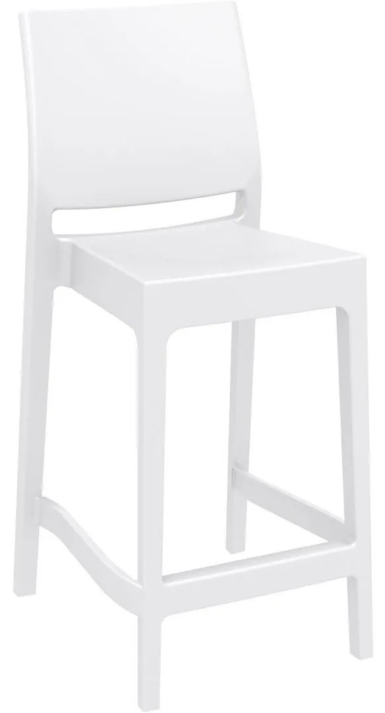 MAYA BAR 65 záhradná barová stolička white