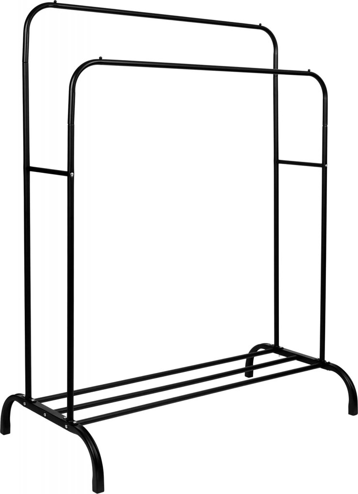 Čierny dvojitý vešiak na oblečenie BENI