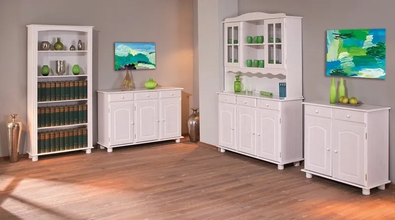 Komoda In-Lovi, bielená borovica