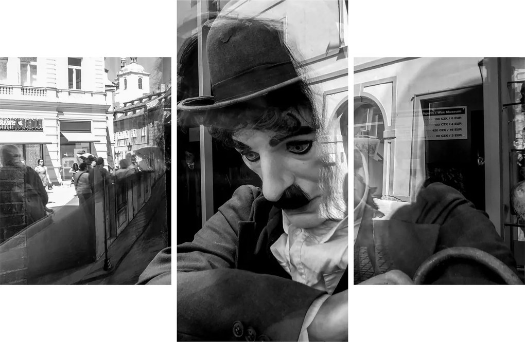 Obraz - Charles Chaplin v Prahe (90x60 cm)