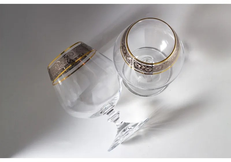 BOHEMIA ANGELA ZLATO-PLATINOVÝ POHÁR 400 ML SADA 6 KS