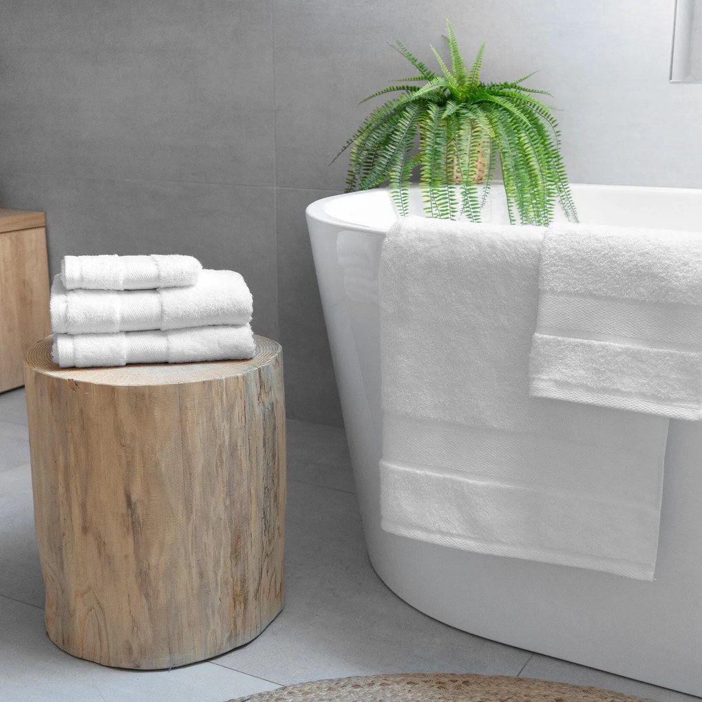 Goldea bambusový uterák/osuška - snehovo biely 70 x 140 cm