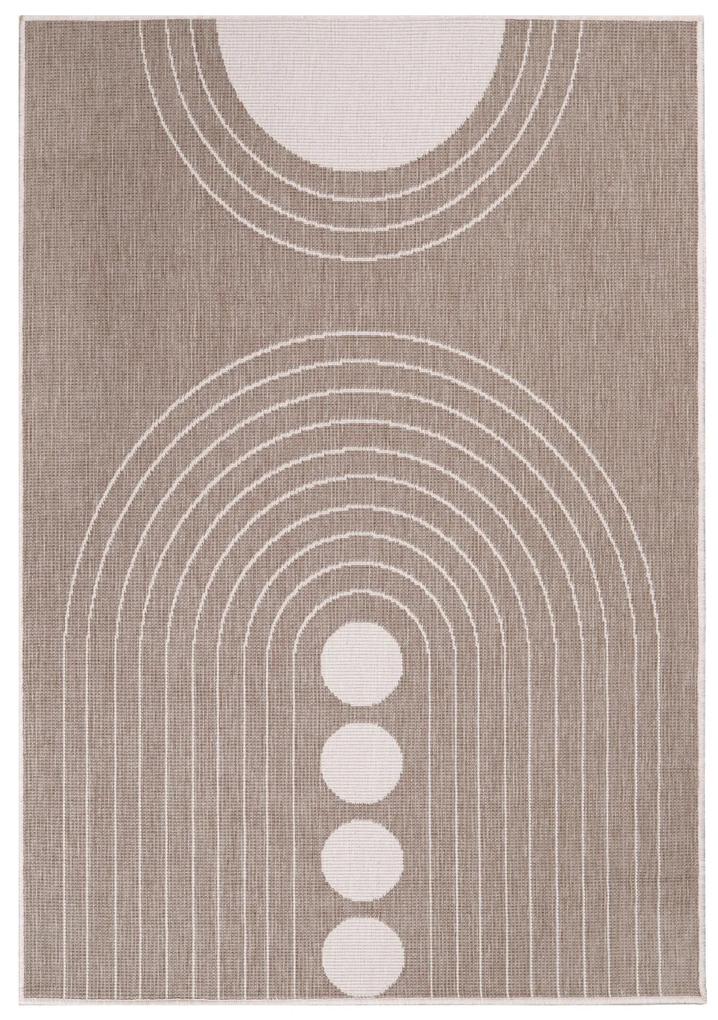 Dekorstudio Obojstranný koberec na terasu DuoRug 5739 - béžový Rozmer koberca: 160x230cm