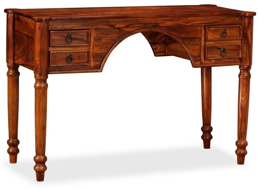 vidaXL Písací stôl, masívne sheeshamové drevo, 115x50x76 cm