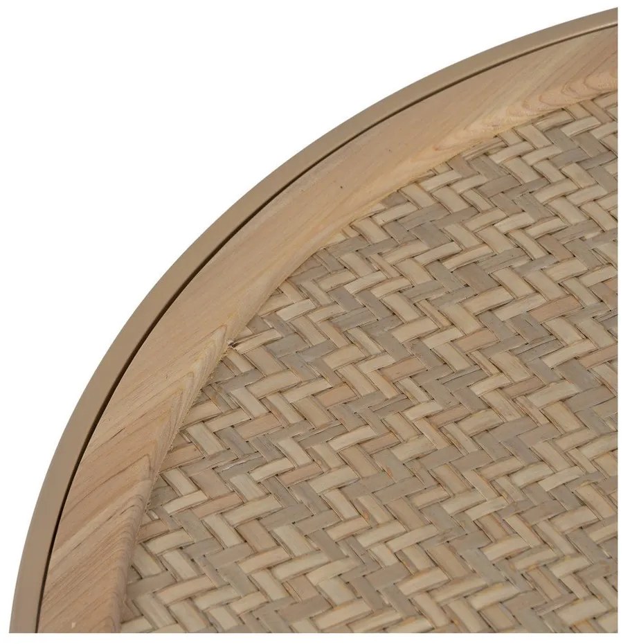 Ratanový okrúhly konferenčný stolík v prírodnej farbe ø 70 cm – Ixia