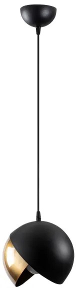 Luster na lanku BERCESTE 1xE27/40W/230V čierna/zlatá