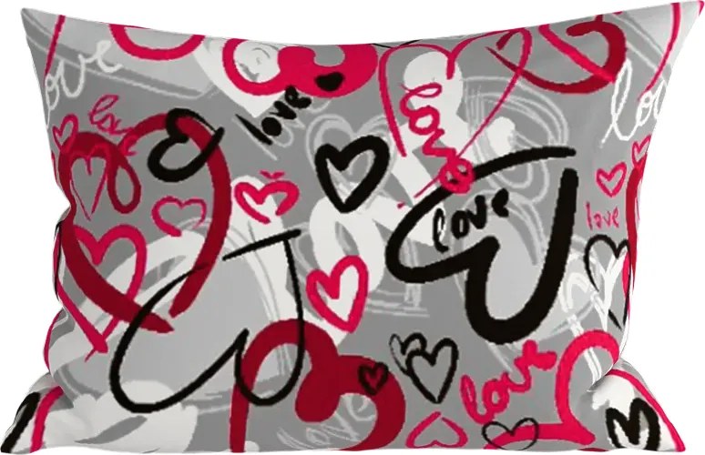 Sada obliečok z polybavlny STREET LOVE POLY sivé + obliečka na vankúš 50 x 70 cm ZDARMA