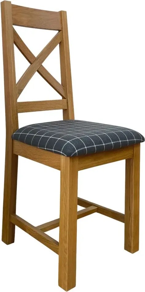 Jedálenská stolička s textilným sedákom, 47x54x105 cm