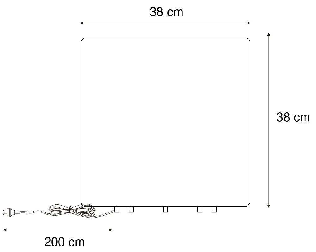 Moderné vonkajšie svietidlo biele 38 cm štvorcové IP44 - Nura