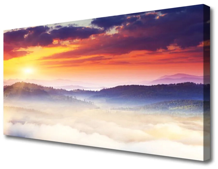 Obraz Canvas Hora slnko krajina 140x70 cm