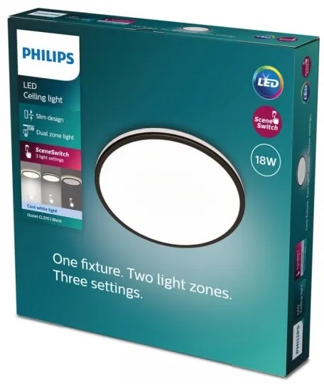 Philips- LED Stmievateľné stropné svietidlo OZZIET SCENE SWITCH LED/18W/230V 4000K