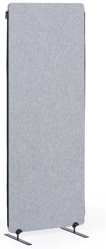 Akustický paraván, deliaca stena 160 x 60 cm, 3 ks v balení, 100% polyester, spojiteľná na zips, sivá