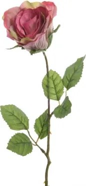 Umelá kvetina Ruža 45 cm, svetlo ružová%