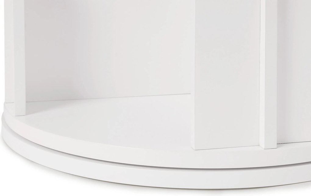 Otočná polica na knihy s 2 úrovňami