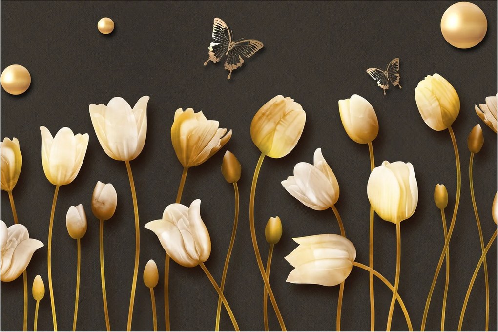 Obraz - Tulipány - abstraktné (90x60 cm)