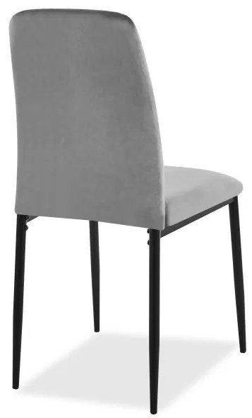 Jedálenská stolička MAVERIK zamatová, grafitová