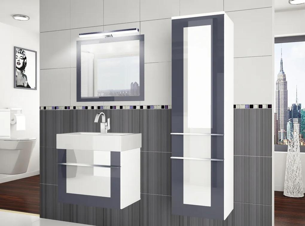 Moderná štýlová kúpelňová zostava s led osvetlením ELEGANZA 2PRO + zrkadlo ZADARMO 96