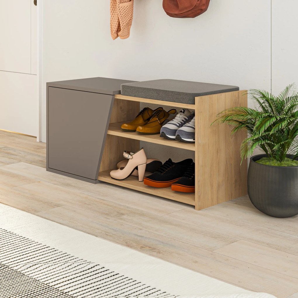 Botník Houseland FIONA dub zafírový/mocha