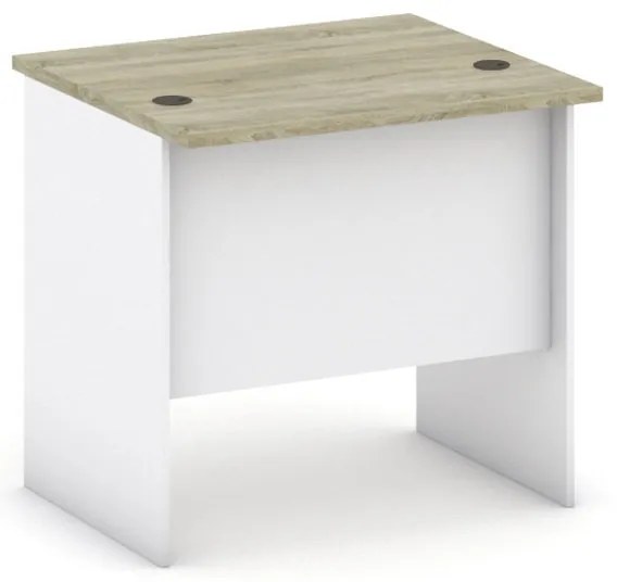 Kancelársky písací stôl MIRELLI, 80x80 cm, biela/dub sonoma