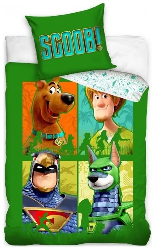 Bavlnené posteľné obliečky Scooby-Doo - Scoob! - 100% bavlna prémiovej kvality renforcé - 70 x 90 cm + 140 x 200 cm