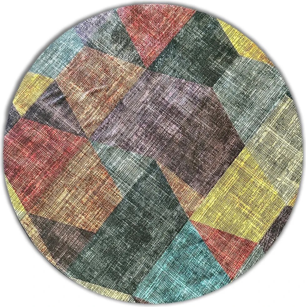 BE Koberec Porte 2032 Koło MULTI – viacfarebný okrúhly Rozmer: 80 cm