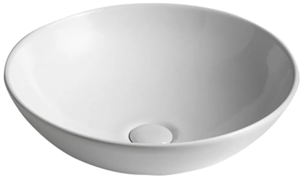 Sapho Sapho, DIMP keramické umývadlo na dosku, Ø 46cm, biela, WH060