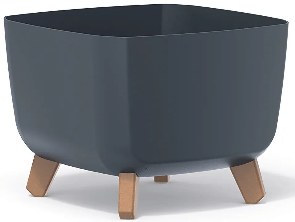 Plastový kvetináč na nožičkách DGQL300 29 cm - antracit