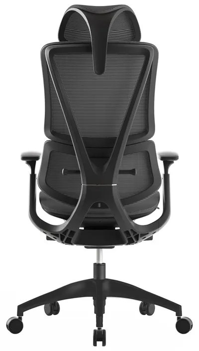 Kancelárska ergonomická stolička KLEM — sieť, tmavo sivá, nosnosť 130 kg