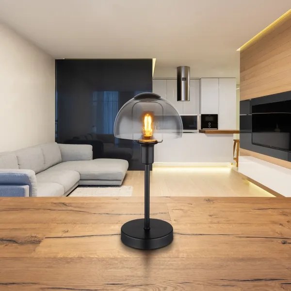 Globo 21914B - Stolná lampa KOKKINI 1xE14/25W/230V čierna