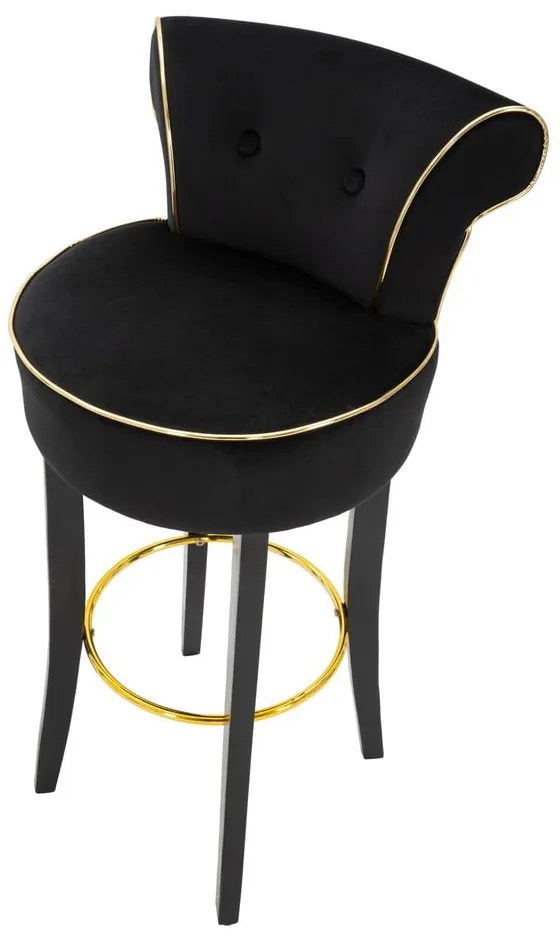 Modrá zamatová barová stolička 96 cm Luxy – Mauro Ferretti