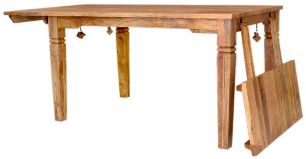 furniture-nabytek.cz - Jídelní stůl z masivu rozkládací až pro 10 osob z dřeva mango 140/220x90