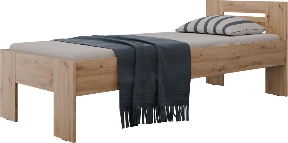 Posteľ Osaka 80x200 cm, dub artisan