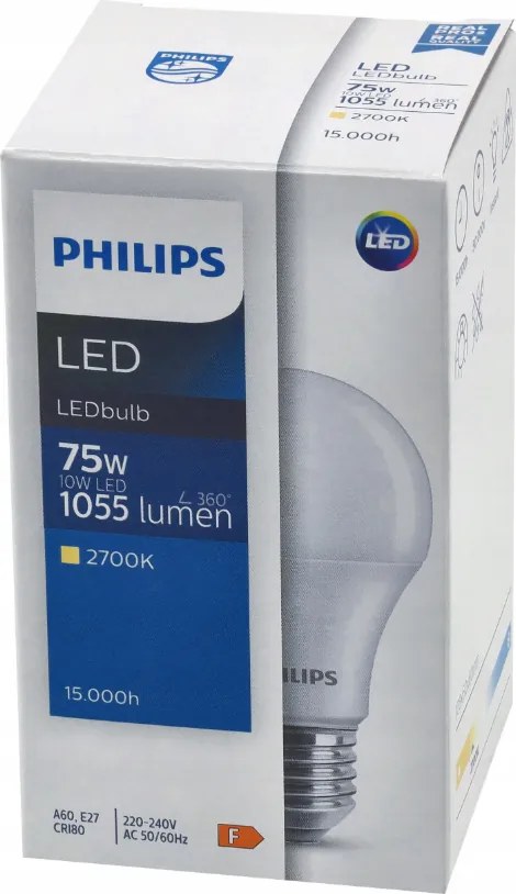 LED žiarovka E27 PHILIPS 10W 1055lm 2700K A60 - tepla biela