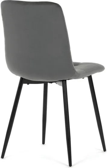 Jedálenská stolička zamatová, sivá CT-281 GREY4
