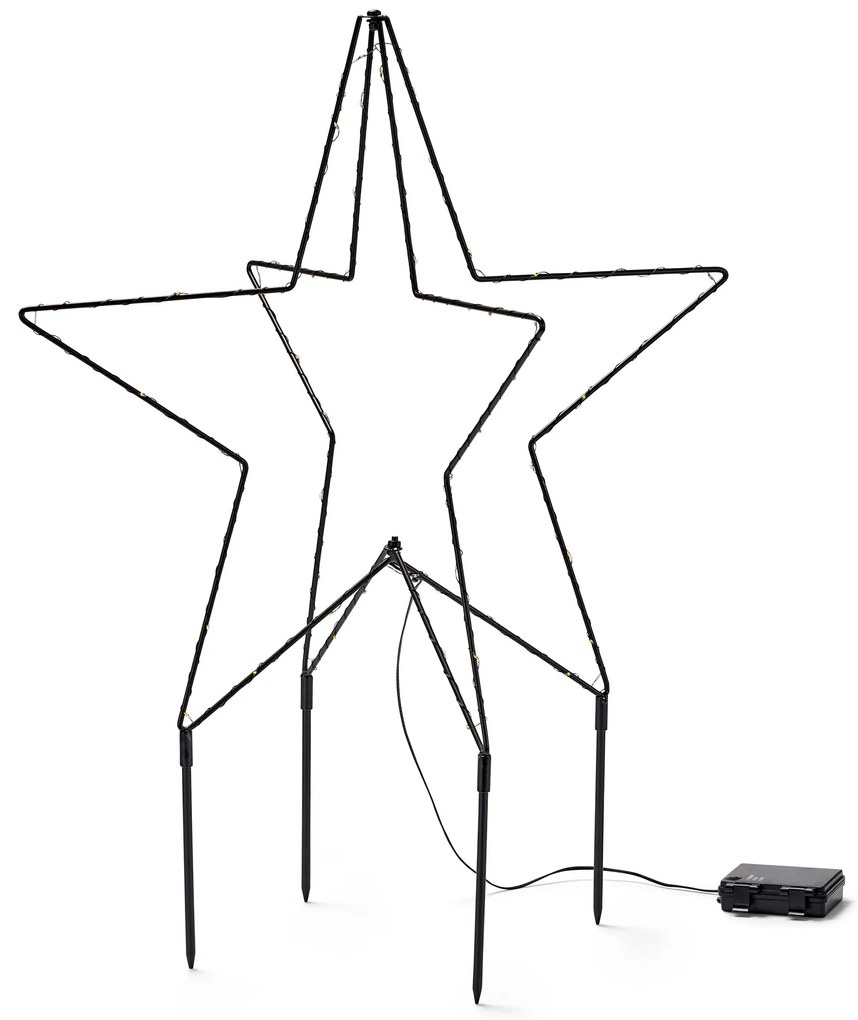 Vonkajšia hviezda s LED z kovu