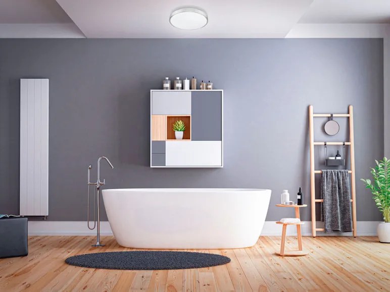 LIVARNO home LED kúpeľňové svietidlo (hliníková/biela) (100359215)