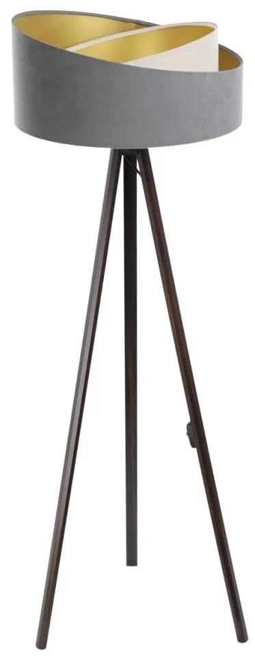 Stojacia lampa GALAXY 1xE27/60W/230V šedá/wenge